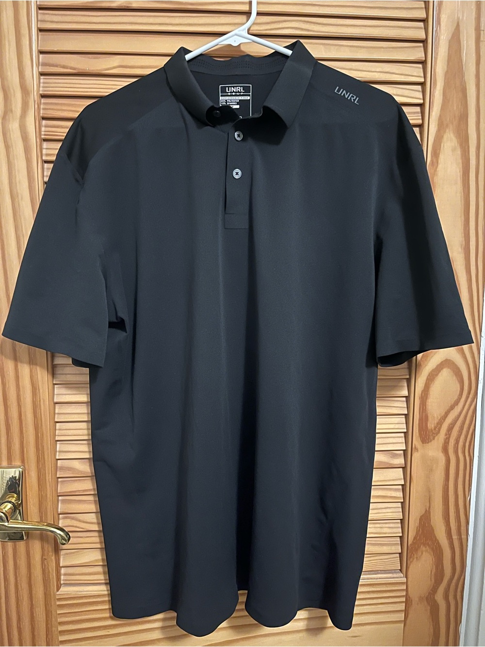 UNRL Golf Men's Matte Black Pique Pro Legend Polo XL